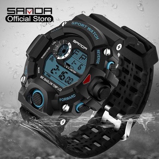 SANDA New Listing Original Men Watch Sports Waterproof Watch LED Multi-function Outdoor Military Wat