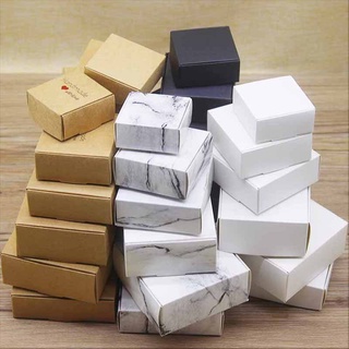 kraft box♠10pcs Kraft Paper Candy Box Cardboard Marbling Style Handmade DIY Favor And Gift Package