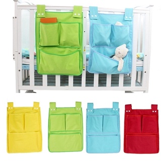【Ready Stock】❍♀☌Rooms Nursery Hanging Storage Bag Baby Crib Organizer Toy Diaper Pocket Bedding Set