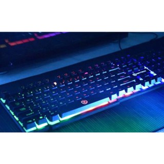KEYTECH K-516 RGB / Rainbow Color LED Backlight USB Gaming Keyboard And Mouse Set