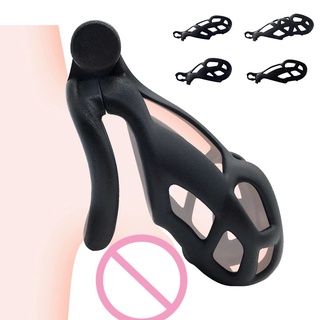 Curved Cobra Male Chastity Device Cock Cage Penis Rings Sleeve BDSM Bondage Erotic Products Adult
