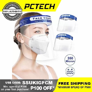 Safety Face Shield Elastic Faceshield Transparent Full Face Visor with Eye & Face Protection