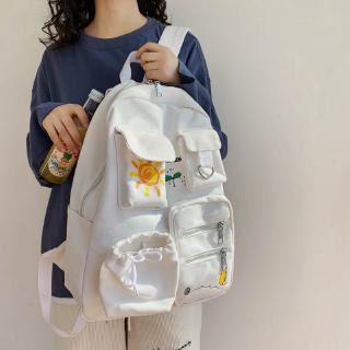 New Japanese style multi BAG canvas schoolbag in early summer