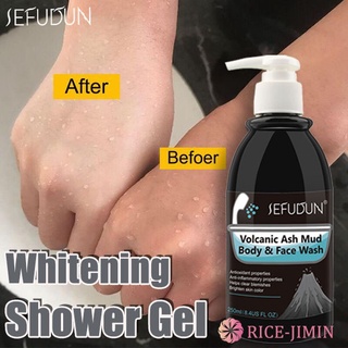 【SEFUDUN】Volcanic Mud Shower Gel Whitening Moisturizing Body Wash Deep Cleaning Men Women(250ml)