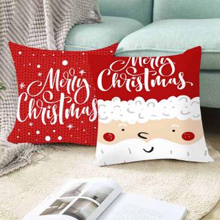Santa Claus Elk Sofa Throw Pillowcase Christmas Cushion Cover Xmas Home Decor (2)
