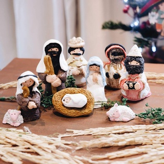 Papemelroti Christmas Resin Bethlehem Nativity Sets | Belen | Holy Family | Gift | Christmas Decor