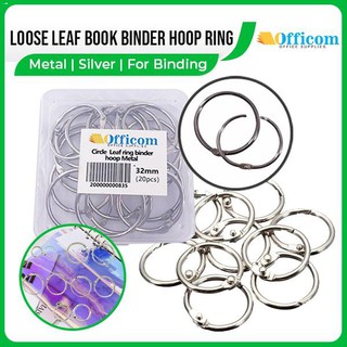 ☜✚Metal Loose Leaf Book Binder Hoop Ring Metal Ring Multifunctional Keychain Circle DIY Photo Album