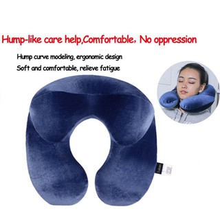 Maternity Pillows☇✠☌quality goodsU-Shape Travel Pillow for Airplane Inflatable Neck Pillow Travel Ac (1)