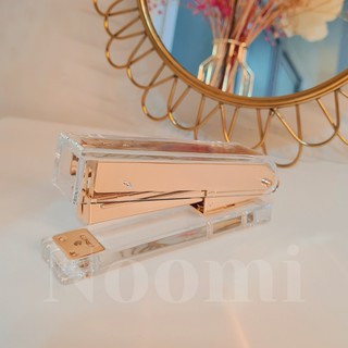 【Noomi】Gold Acrylic Stapler Pen Holder Tape Dispenser Set High Quality Clear Stationery Office Desk (2)