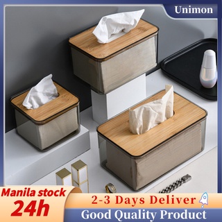 Minimalist Tissue Box with Cover Holder Wood household Modern Tissue Dispenser kitchen bathroom home