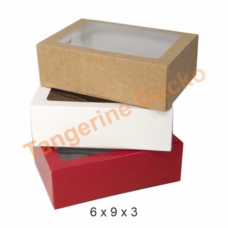 PASTRY BOX (6 x 9 x 3) (pre-formed w/ window) - 25 pcs / pack