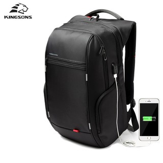 Kingsons 15-17inch Anti-theft USB Laptop Backpack Waterproof