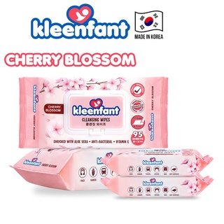 face eyes makeup remover❍Kleenfant Cherry Blossom Scent Cleansing Wipes Collection korean wet alcoh