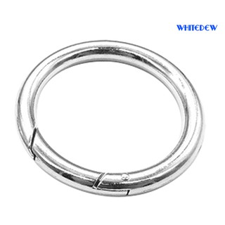Stock whitedew Zinc Alloy Round O-ring Keyring Spring Snap Hook Clip Carabiner (6)