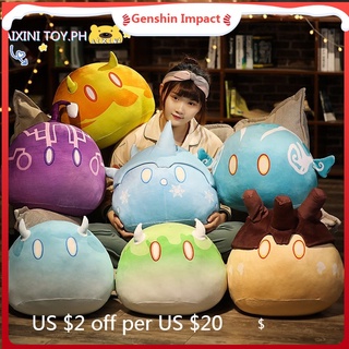 <𝙂𝙚𝙣𝙨𝙝𝙞𝙣 𝙎𝙡𝙞𝙢𝙚✨> AIXINI 10-35cm Genshin Impact Pillow Slime Pendant Stuffed Doll Appease Cushion Plush Soft Toys Slime Traveler Mondstadt Birthday Gifts