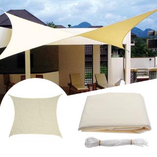 Waterproof Sun Shelter Square Sunshade Protection Outdoor Canopy Garden Patio Pool Shade Sail Awning Camping Shade Cloth 2.4M