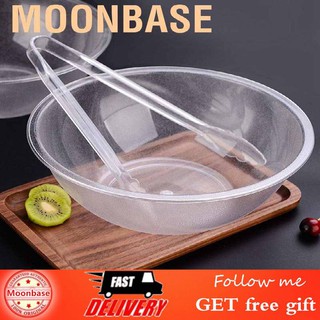 [Ready Stock]Moonbase Large Clear Acrylic Round Serving Bowls Salad Fruit Buffet Dishware Dishes for Home