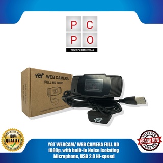 ✜○✶YGT WEBCAM/ WEB CAMERA FULL HD 1080p, with built-in Noise isolating Microphone, USB 2.0 Hi-speed