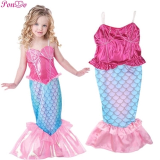100-150cm Baby Girl Mermaid Costume Girls Mermaid Tail Swimsuit Kids Beauty Swimming Suit