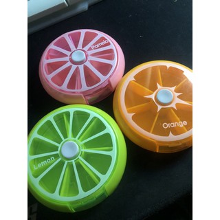 Pill Organizer Press to Rotate comes in different colors