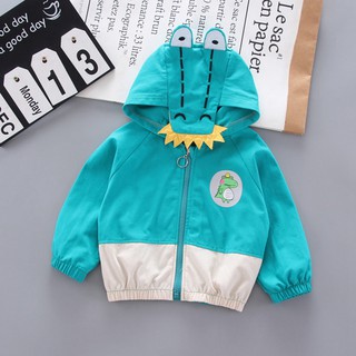 Autumn Baby Boy Girl Outerwear Cute Cartoon Dinosaur Print ColorSweatshirt Kids Coat Outfits Tops Child Jacket