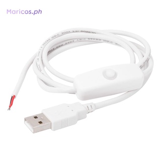 【Ready Stock】₪◙■MARICO-1m 5V USB Power Cable 2 Pin USB 2.0 Male Cord Extension DIY with Switch