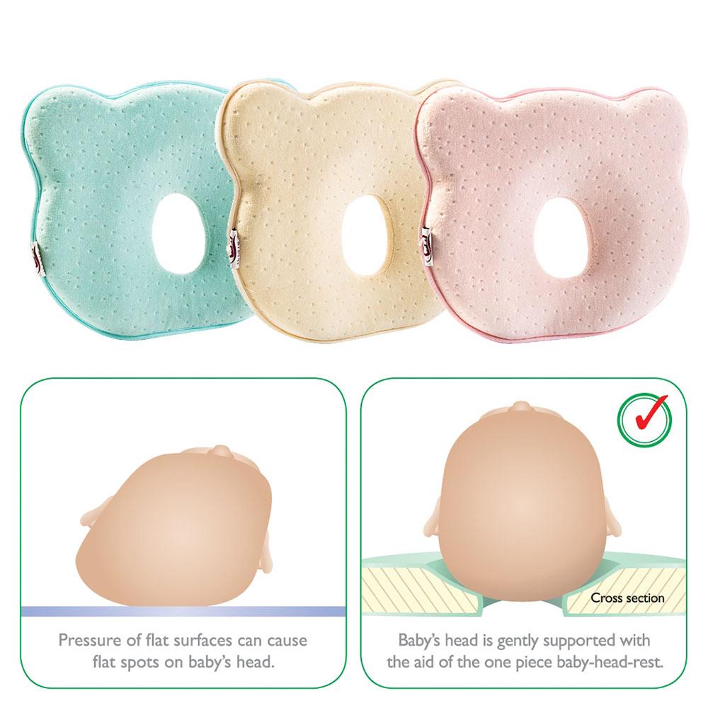 Baby Infant Newborn Memory Foam Pillow Prevent Flat Head