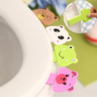 2PCS Cartoon Toilet Seat Cover Lifter Avoid Touching Handle Sticker Bathroom Lid Cover Lift Portable (1)