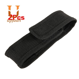 2pcs 13cm Black Nylon Holster Holder Belt Pouch Case Bag for LED Flashlight Torch