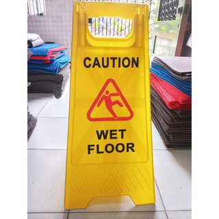 Warning Sign Plastic Caution No Parking / Wet Floor Sign