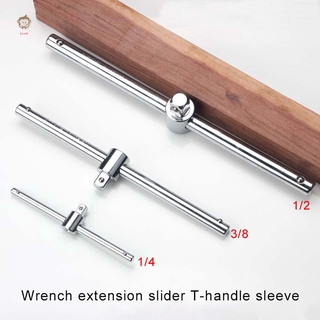 Socket Wrench T-handle Socket Extension Sliding Bar Connection 1/4" 3/8" 1/2"