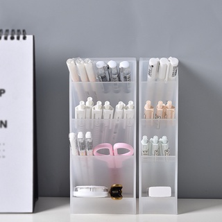 Creative Multifunctional 4 Grid Desktop Organizer Pen Holder Makeup Storage Box School Office Access