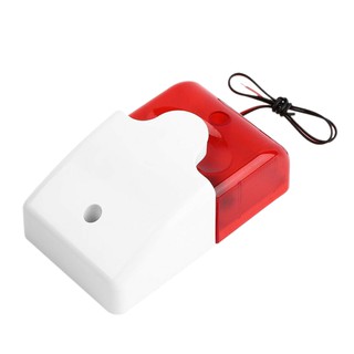 2021 HOT 12V Mini Wired Sound Alarm Strobe Flashing Light Siren Home Security System