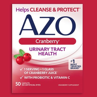 AZO Cranberry w Vitamin C Probiotic Calcium Urinary Tract Health Supplement 50 tablets UTI bladder