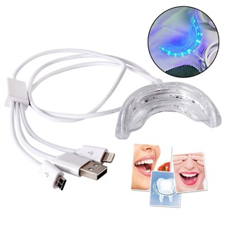 Beauty* Portable Smart LED Teeth Whitening Device 3 USB Ports For Android IOS Dental Bleaching System Tooth Whitening US Stock