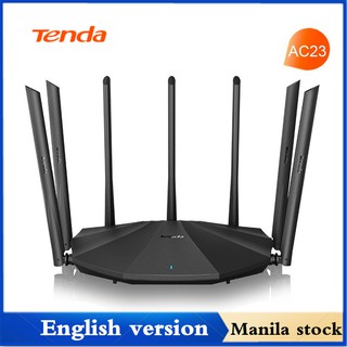 【 English version 】 Tenda AC23 2.4GHz+5GHz AC2100M Wireless WiFi Router Repeater w/7 Antennas