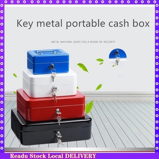 【available】Metal cash box portable money box with lock cashier box cashier box password box storag
