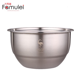 Famulei Premium 304 Stainless Steel Mixing Bowls With Lid, Steamed Egg Bowl