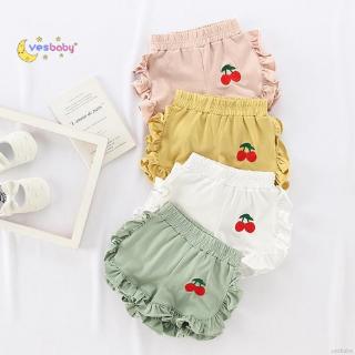 YESBABY Girl Shorts Summer Casual Cotton GCherry Pattern Casual Shorts