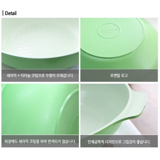 LOWENTHAL Ceramic Coating Wok Pan 2 Handle 28cm (Green) (2)
