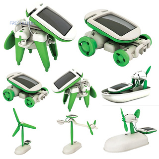 FRESH Inspired DIY 6 IN 1 Educational Learning Solar Energy Robot Kit Children Kid Toy