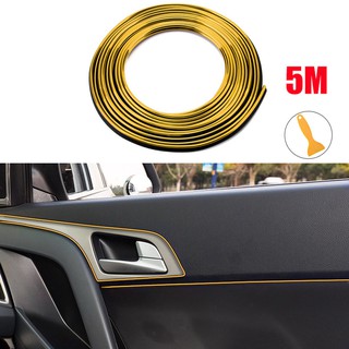 5M Car Interior Moulding Trim Strip Door Gap Edge Decorative Line Auto Accessorie (5)