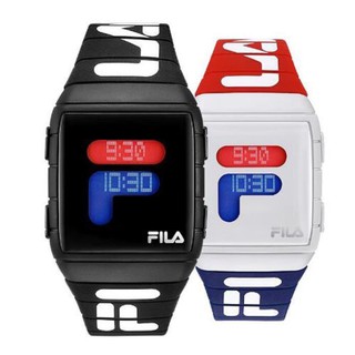 FILA L series letters fashion trend student couple digital leisure sports simple rubber watch