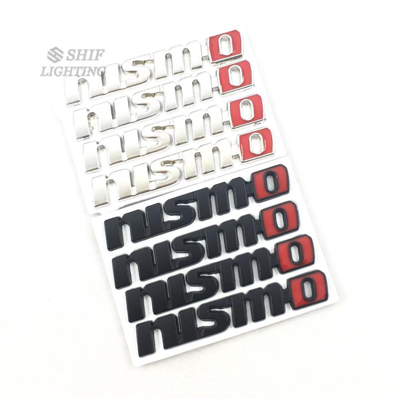 4 x Small Metal NISMO Car Auto Decorative Rear Side Steering Wheel Emblem Badge Sticker Decal Nissan
