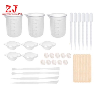 Epoxy Resin Tools Measure Cups Silicone Cup Mix Stick Wooden Sticks