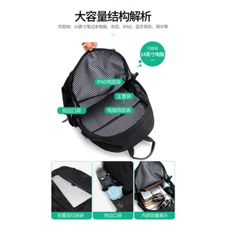 Men's Backpack Street Wear Business Casual Large Capacity Travel Bag Lightweight Simple Multifunctional Computer (4)