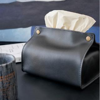 Solid PU Leather Tissue Box Nordic Style Paper Towel Boxes Cover Modern Waterproof Easy Clean Napkin Storage Bag Decorative Holder For Car Home Bathroom Vanity Office Desk (6)