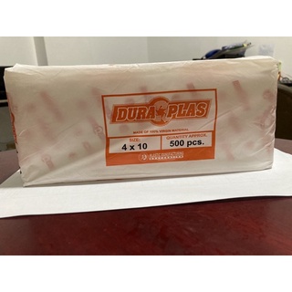 4x10 Dura Plas Plastic for sauce, food and souvenir packaging, Thick and sealable