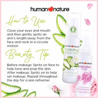 HUMAN NATURE RoseDew Mist / Hydrating Face Mist (New Look)
