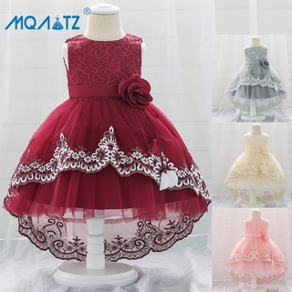 MQATZ 2021 Flower Baby Girl Dress Birthday Girl Clothes Wedding Princess Dress Lace Ceremony Party Evening Dresses 3-24 Month